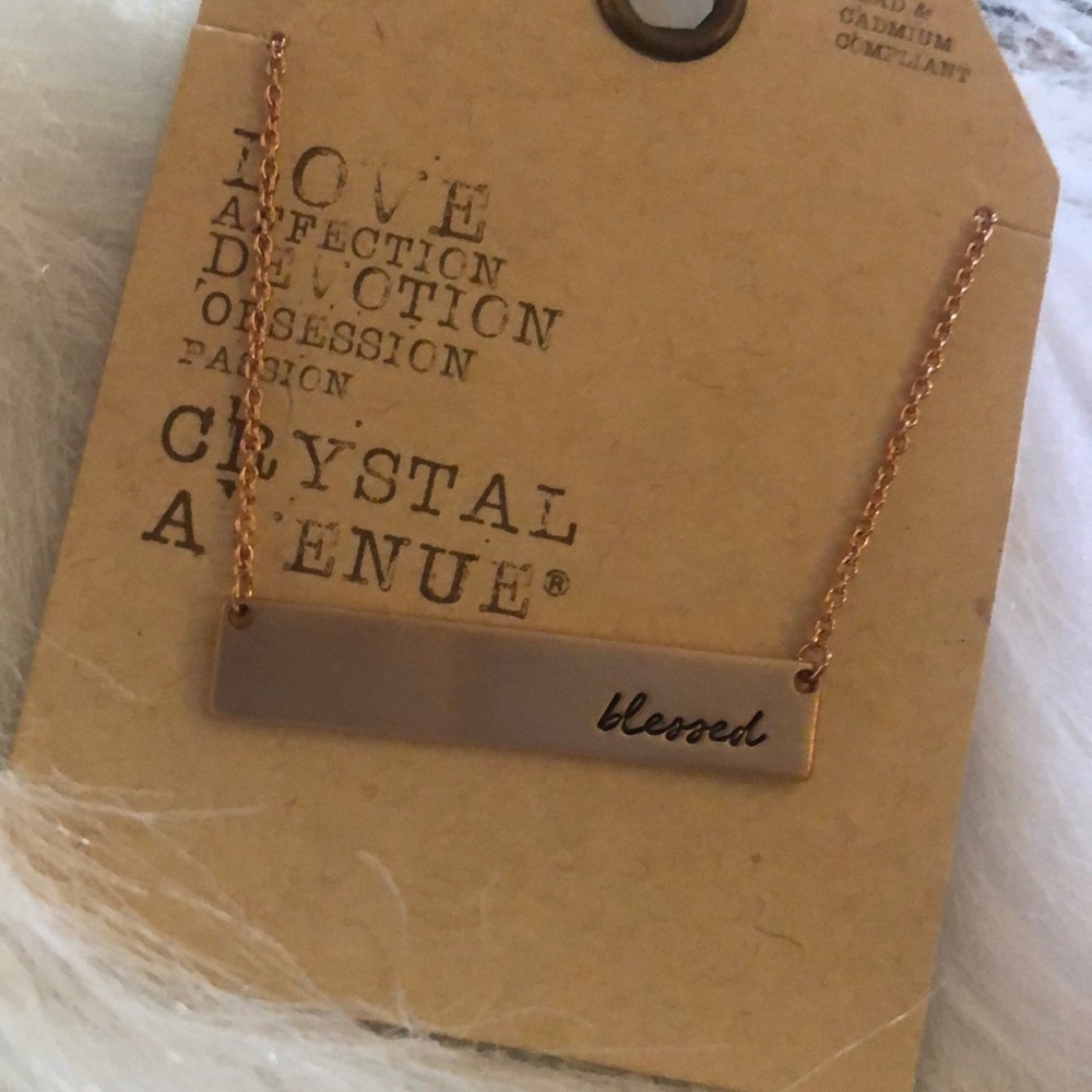 Blessed bar necklace